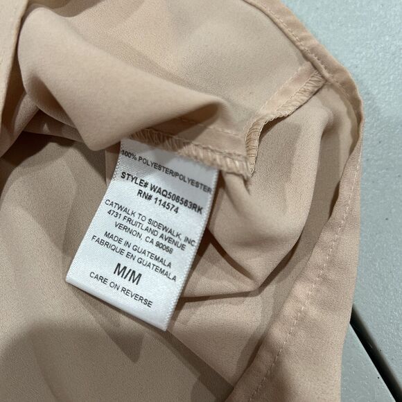 Pleione Women Medium Pink 3/4 Sleeve Blouse Flowy Preppy Romantic‎ Whimsy - Picture 11 of 13